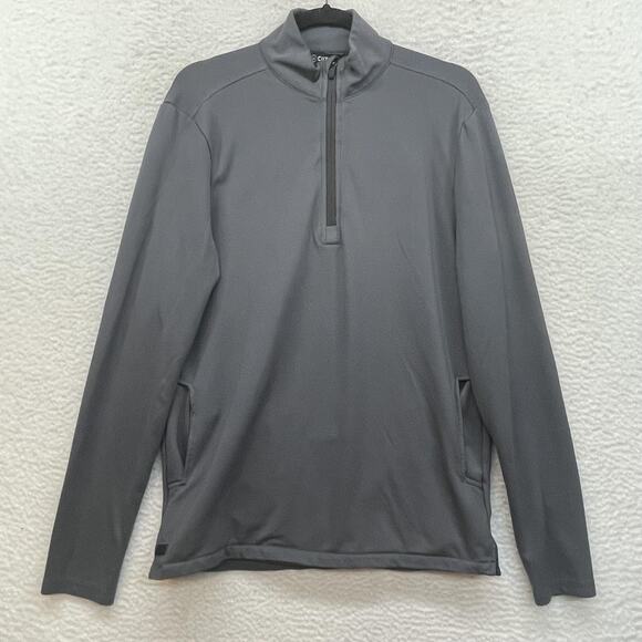 Cuts Pullover Mens Medium Gray Quarter Zip Performance Pockets Golf MF10341N - Picture 1 of 12